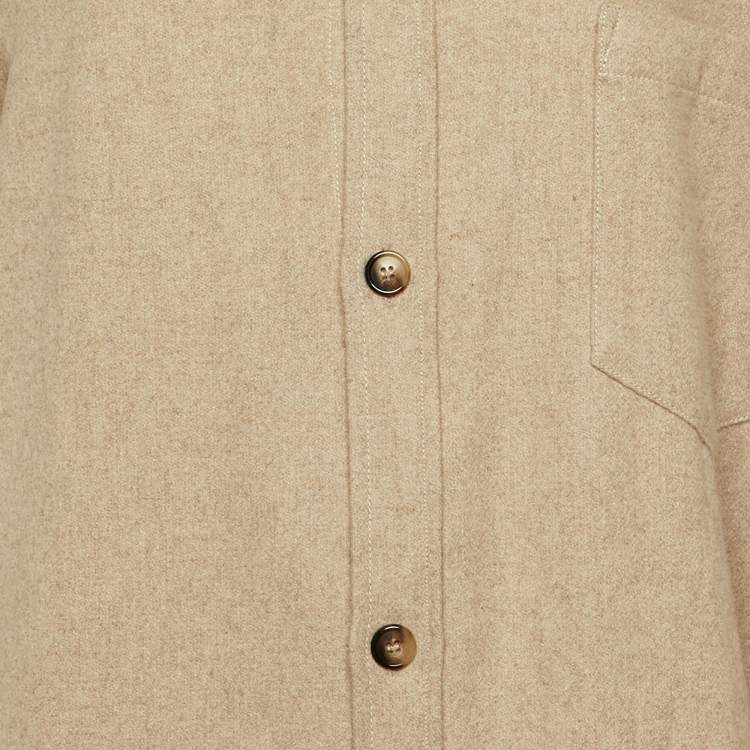 مملوكة مسبقًا The Frankie Shop Beige Wool Blend Long Shaula Coat M