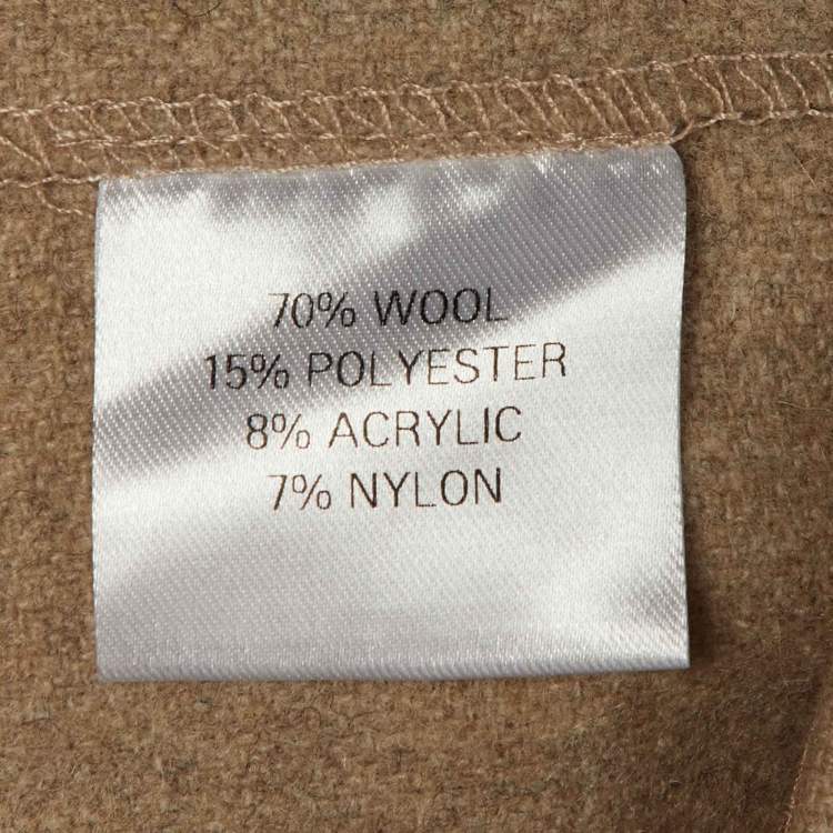 مملوكة مسبقًا The Frankie Shop Beige Wool Blend Long Shaula Coat M