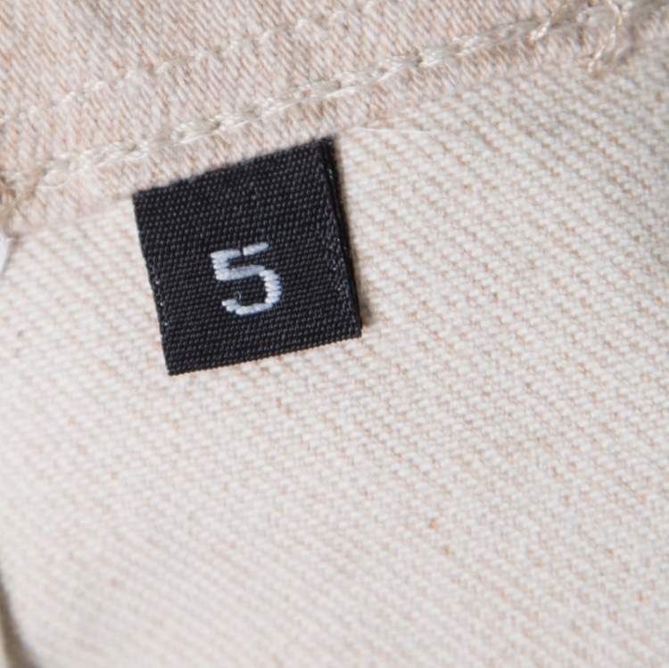 Pre Owned The Row Beige Denim Slim Fit Avied Pants S
