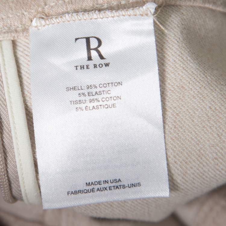 Pre Owned The Row Beige Denim Slim Fit Avied Pants S