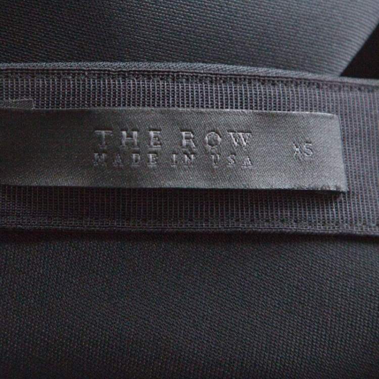 Pre Owned The Row Black Crepe Fluted Hem Annistyn Skirt XS 