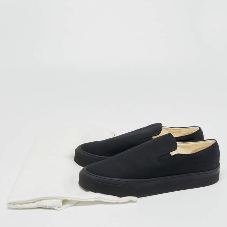 Pre Owned The Row Black Fabric Marie H Slip On Sneakers Size 40
