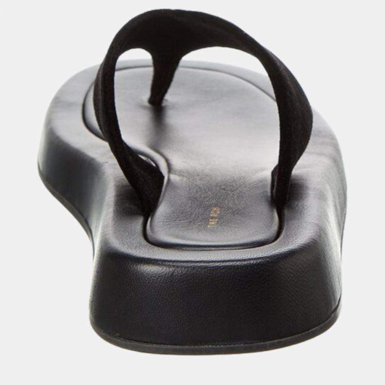 Pre Owned The Row Black velvet sandals