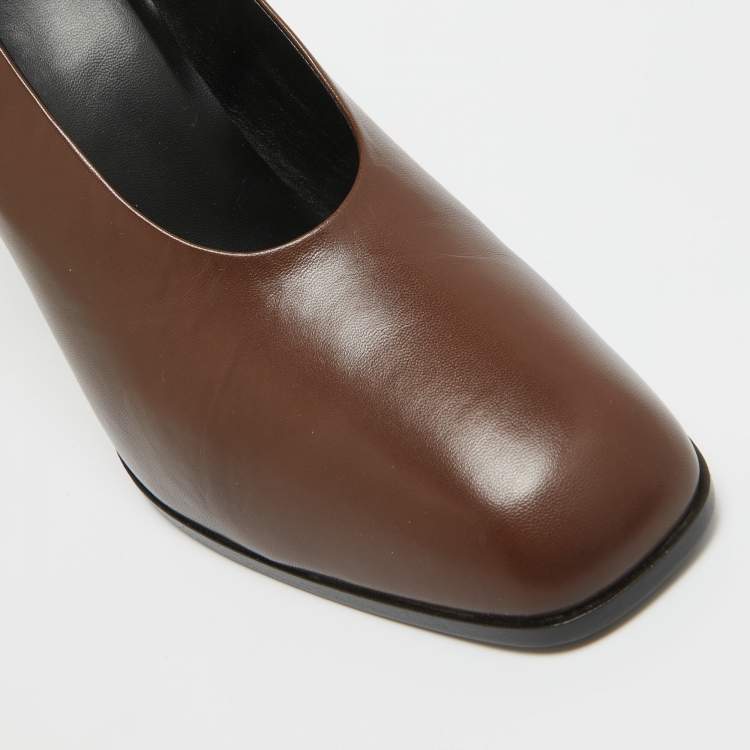 Pre Owned The Row Brown Leather Pumps Size 39.5