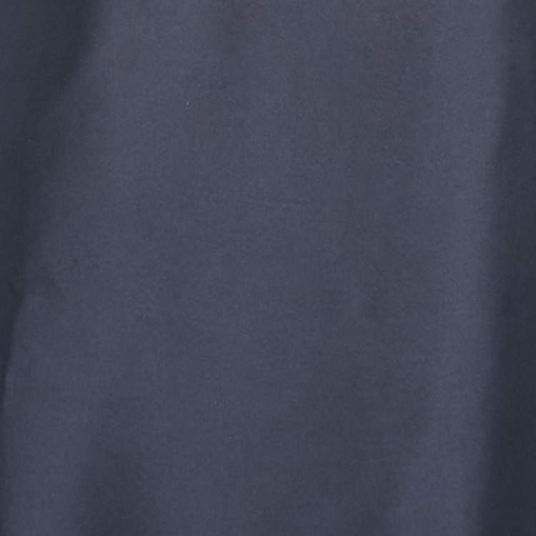 Pre Owned The Row Navy Blue Satin Silk Loose Fit Blouse S 