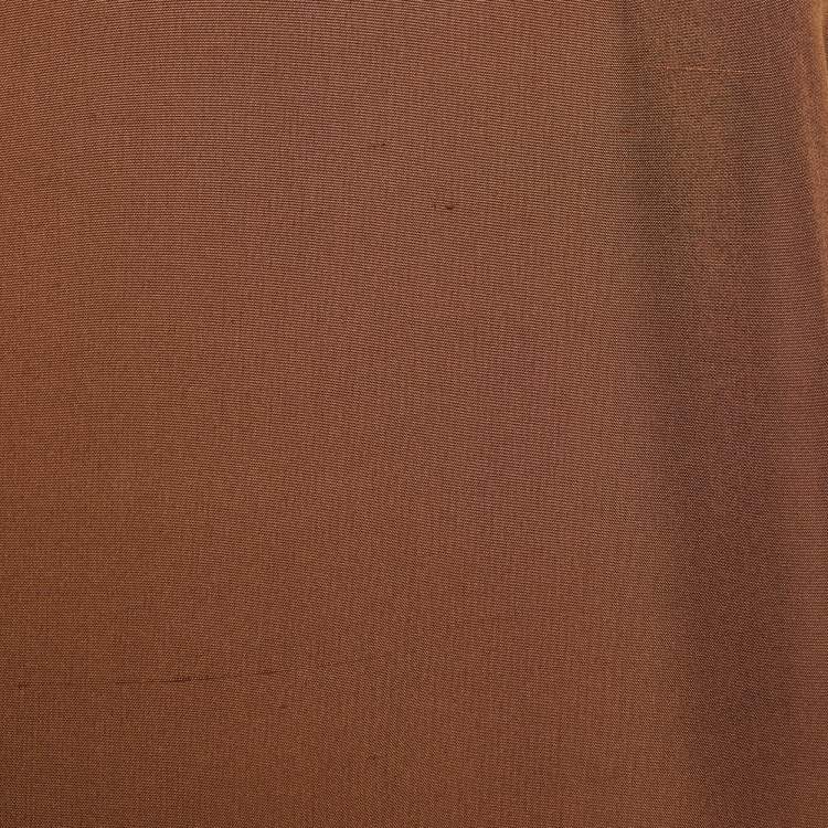 Pre Owned The Row Brown Silk Sleeveless Midi Dress S