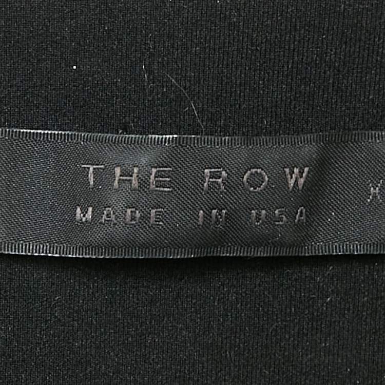 Pre Owned The Row Black Jersey Zip-Up Bomber Jacket XS