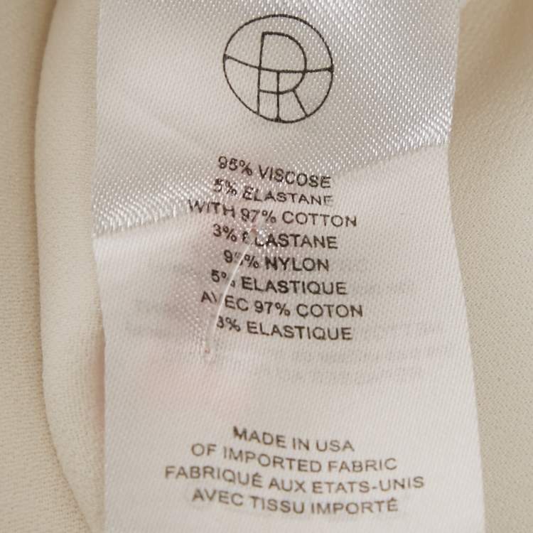 Pre Owned The Row White Crepe Long Sleeve Blouse M