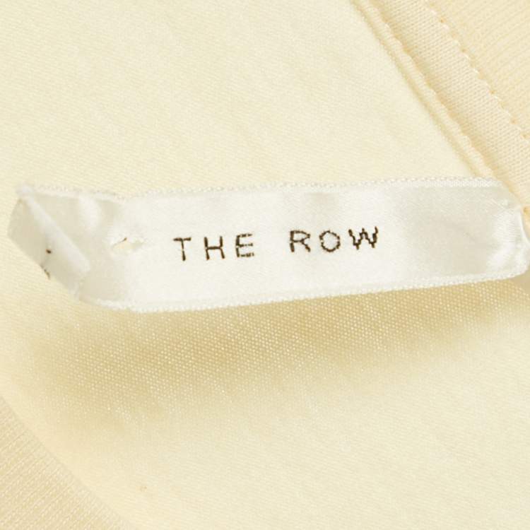 Pre Owned The Row Light Yellow Cotton Crew Neck T-Shirt XXS
