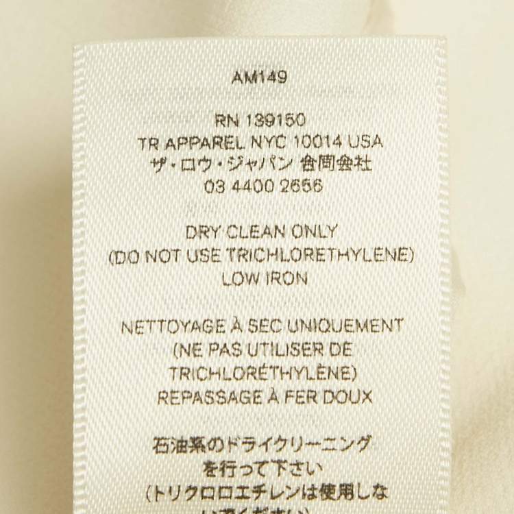 Pre Owned The Row Off White Stretch Crepe Eno Dress L