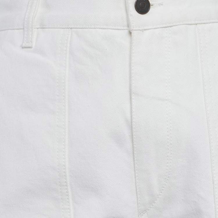 مملوكة مسبقًا The Row White Denim High Rise Jeans M/Waist 31"