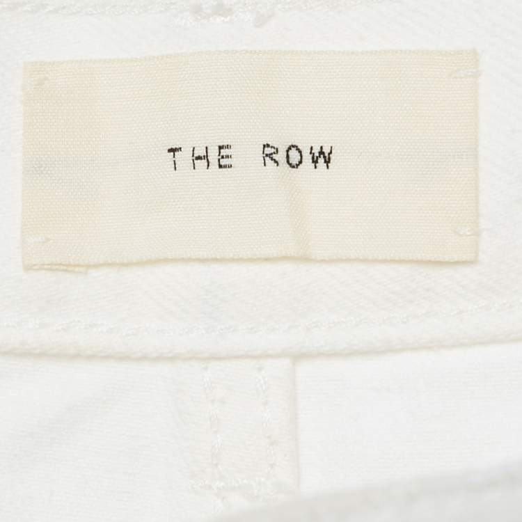 مملوكة مسبقًا The Row White Denim High Rise Jeans M/Waist 31"