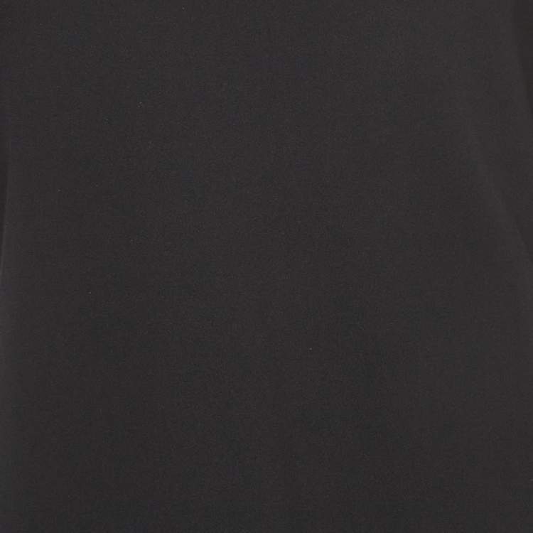 Pre Owned The Row Black Jersey V-Neck Mini Dress L