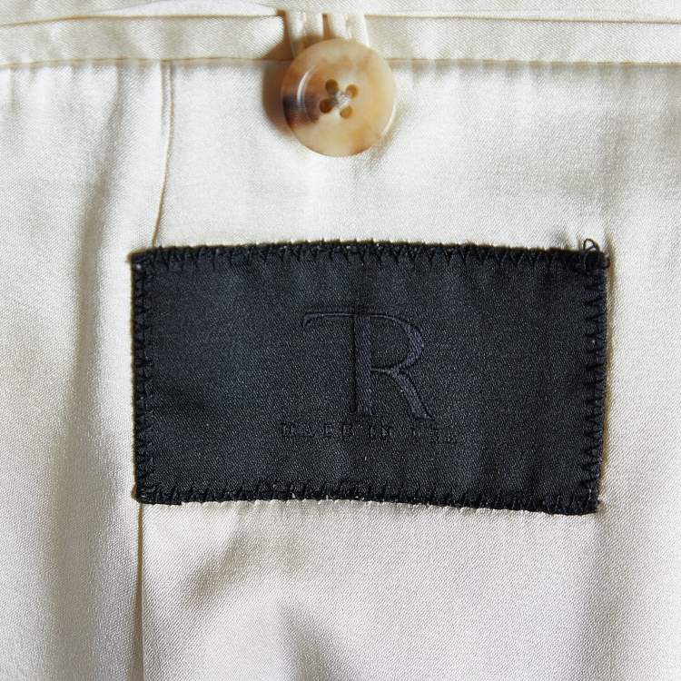 Pre Owned The Row Cream Wool Tailored Blazer S