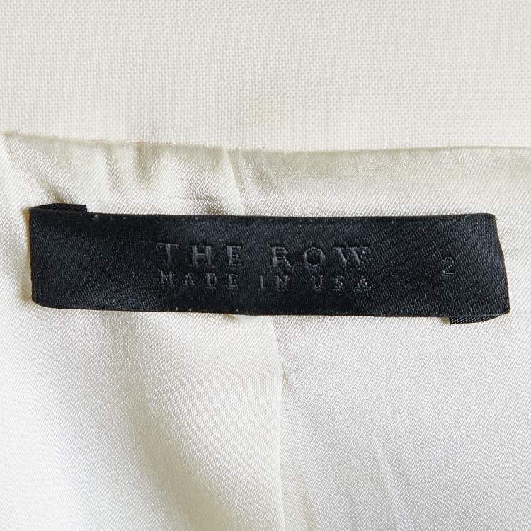 Pre Owned The Row Cream Wool Tailored Blazer S