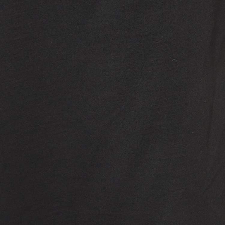 Pre Owned The Row Black Wool Blend Draped Mid-Length Skirt M