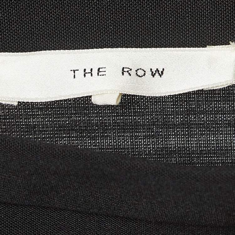 Pre Owned The Row Black Wool Blend Draped Mid-Length Skirt M