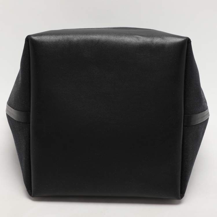Pre Owned The Row Black Canvas and Leather Park Tote