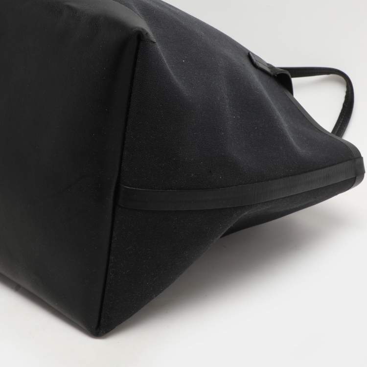 Pre Owned The Row Black Canvas and Leather Park Tote