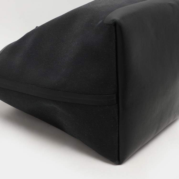 Pre Owned The Row Black Canvas and Leather Park Tote