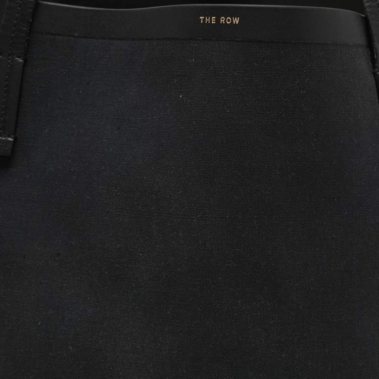 Pre Owned The Row Black Canvas and Leather Park Tote