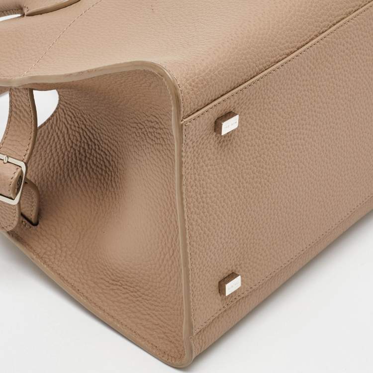Pre Owned The Row Beige Leather Margaux 10 Satchel
