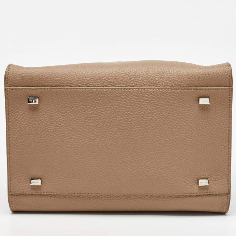 Pre Owned The Row Beige Leather Margaux 10 Satchel