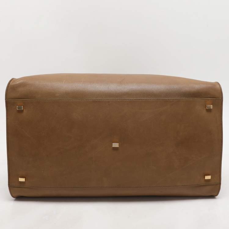 Pre Owned The Row Brown Leather The Margaux 17 Satchel