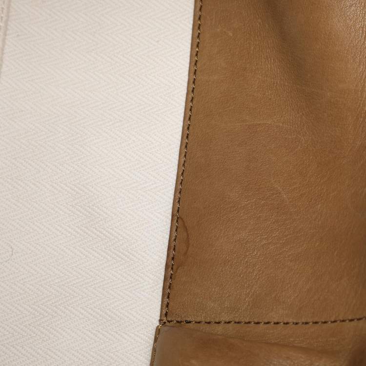 Pre Owned The Row Brown Leather The Margaux 17 Satchel