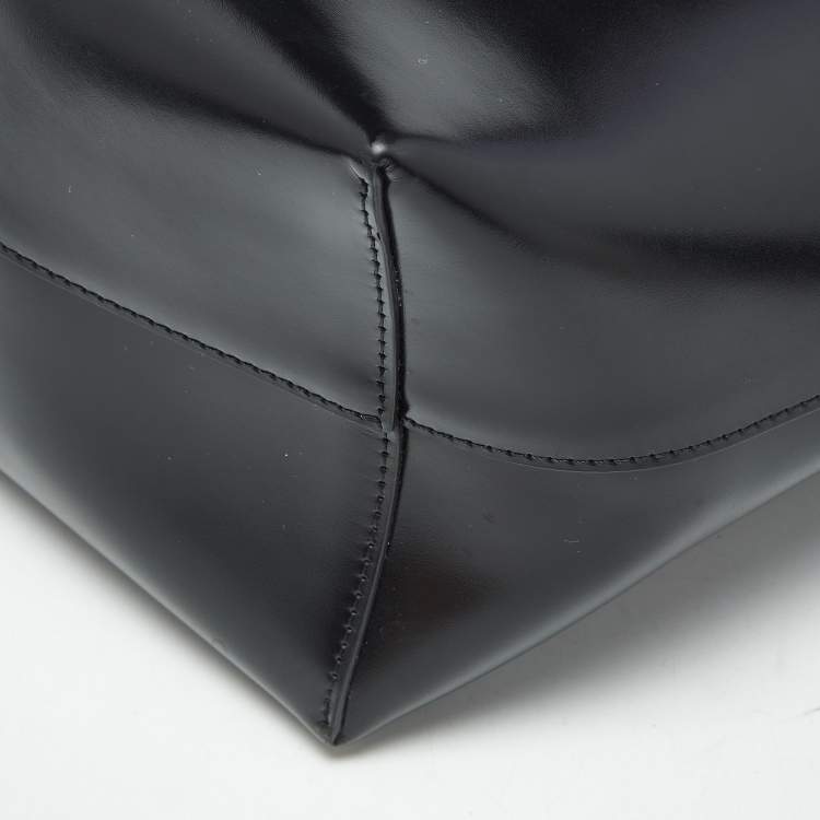 Pre Owned The Row Black Leather Small N/S Tote