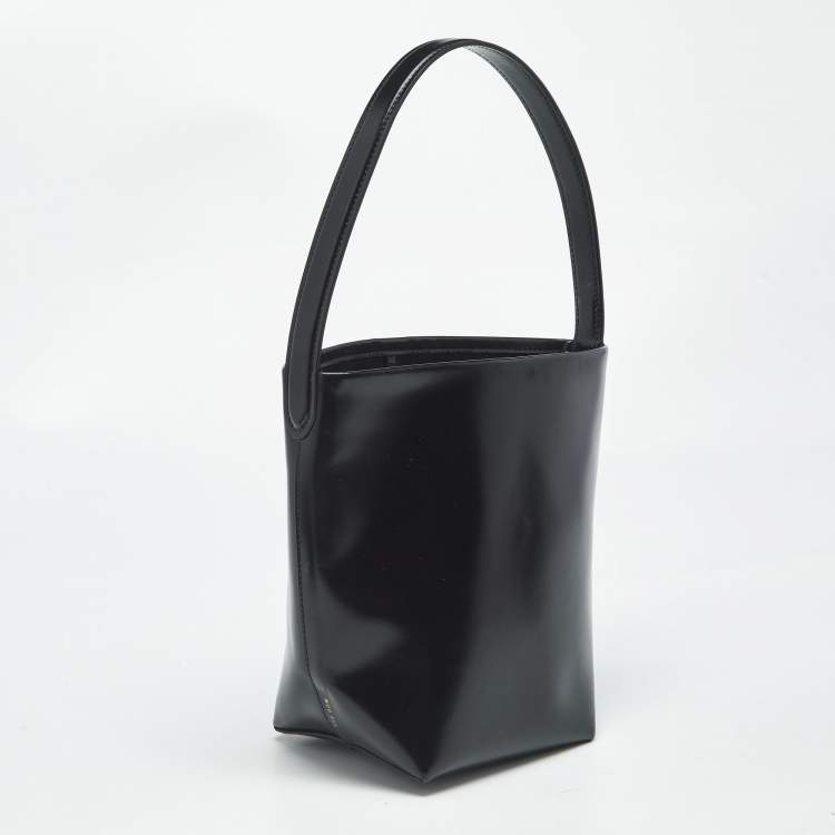 Pre Owned The Row Black Leather Small N/S Tote