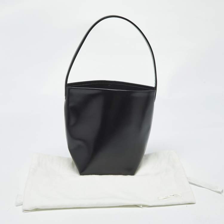 Pre Owned The Row Black Leather Small N/S Tote