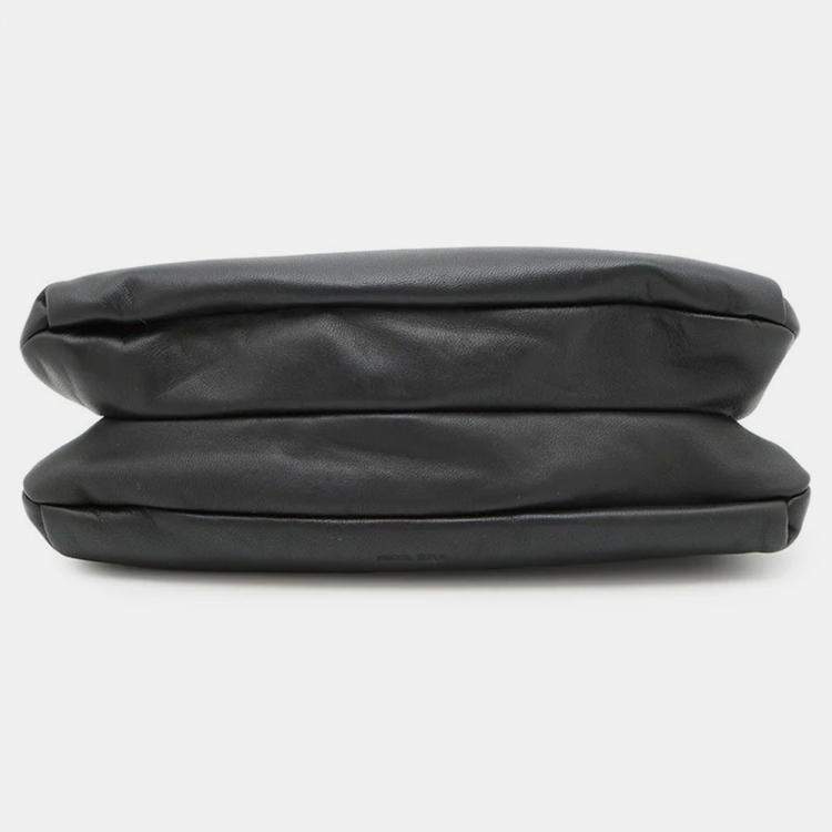 Pre Owned The Row Black Leather Shoulder Bag