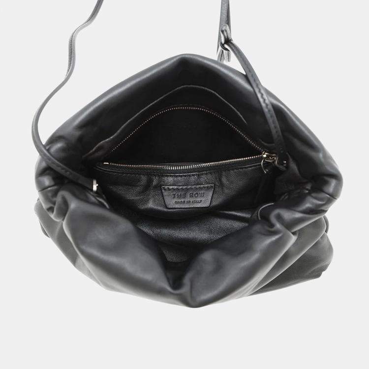 Pre Owned The Row Black Leather Shoulder Bag