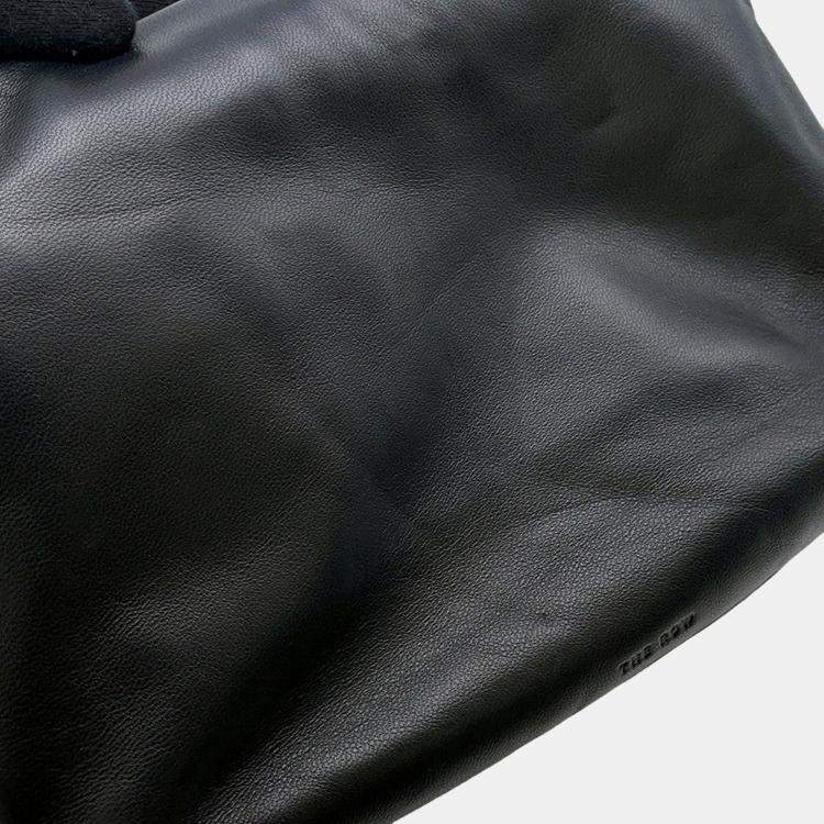 Pre Owned The Row Black Leather Shoulder Bag
