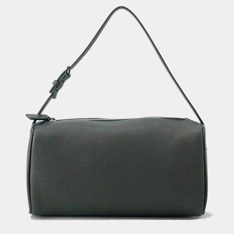 Pre Owned The Row 90’s Dark Khaki Leather Handbag