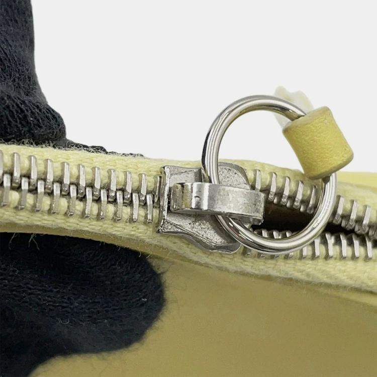 Pre Owned The Row Half Moon Shoulder Bag Yellow Leather