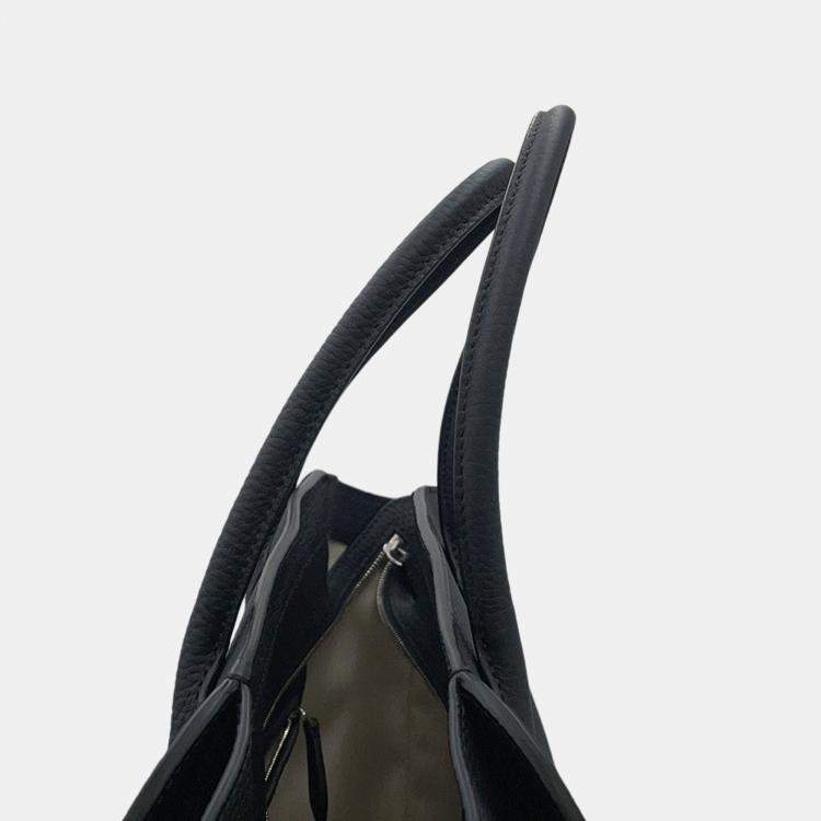 Pre Owned The Row Marlo Tote Black Calf Leather Size 12