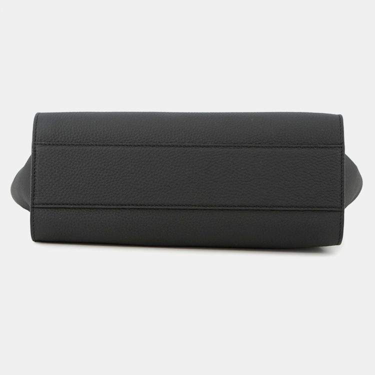 Pre Owned The Row Marlo Tote Black Calf Leather Size 12