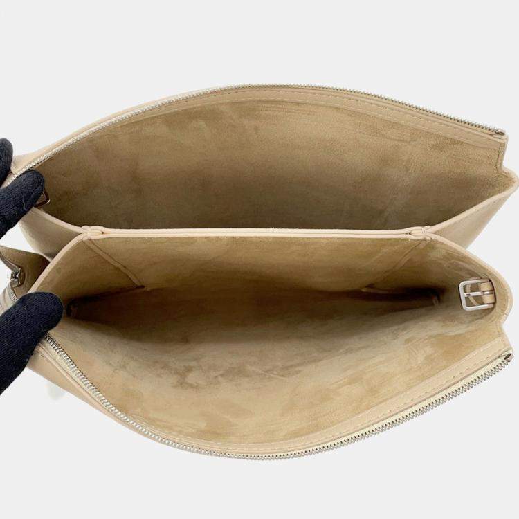Pre Owned The Row New Twin Shoulder Beige Leather