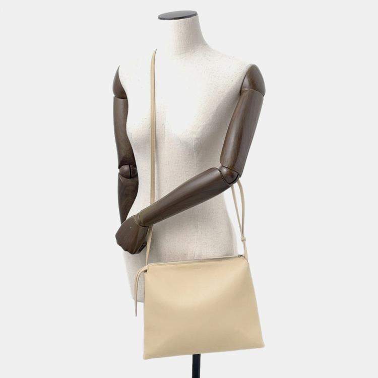 Pre Owned The Row New Twin Shoulder Beige Leather