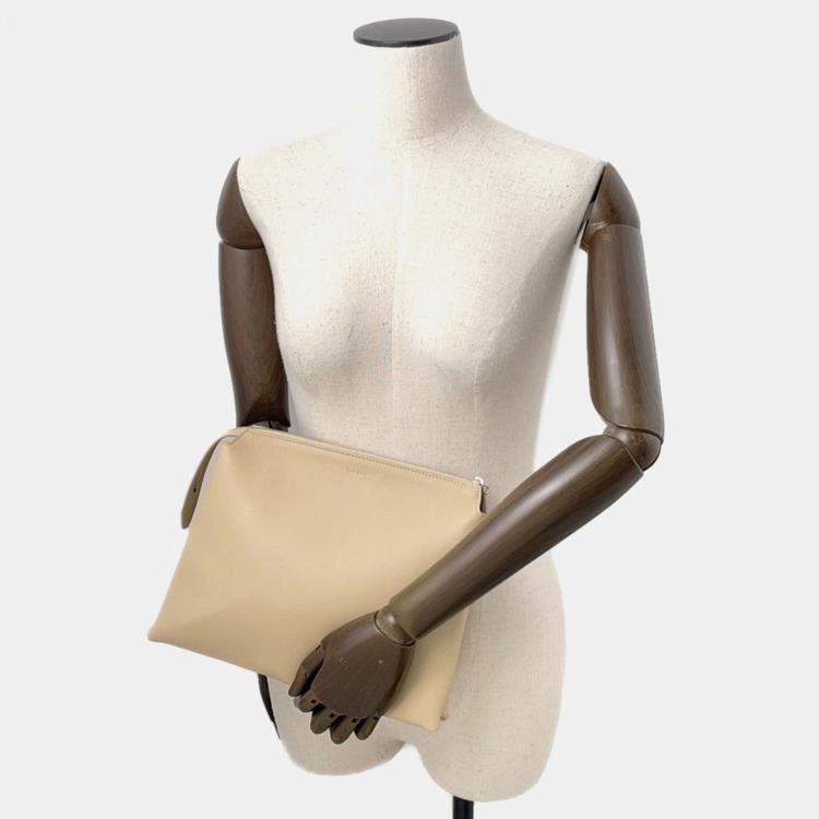 Pre Owned The Row New Twin Shoulder Beige Leather