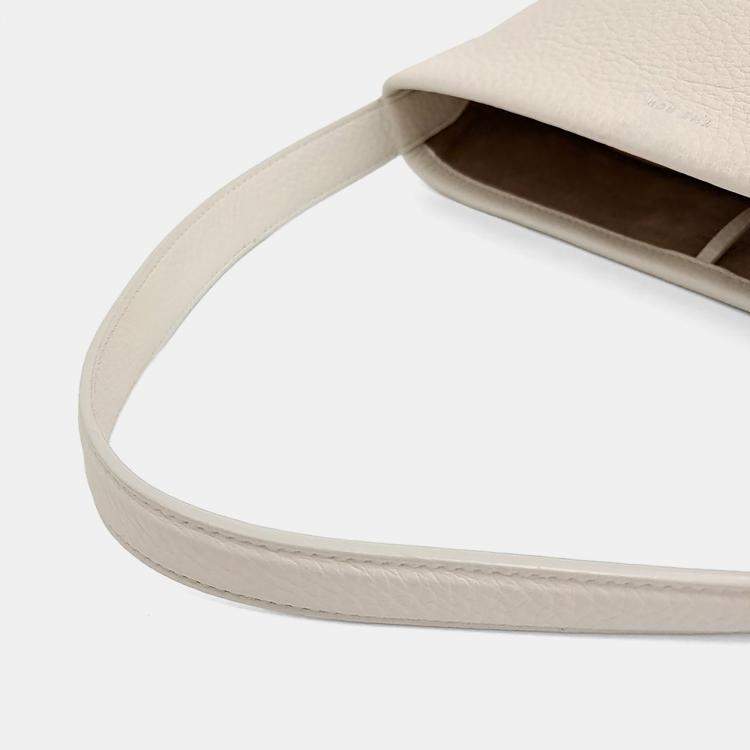 Pre Owned The Row White Leather North South Parkback Small