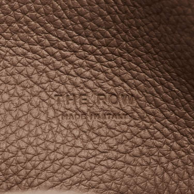 Pre Owned The Row Soft Margaux 15 Brown Olive Matte Grain Leather Satchel