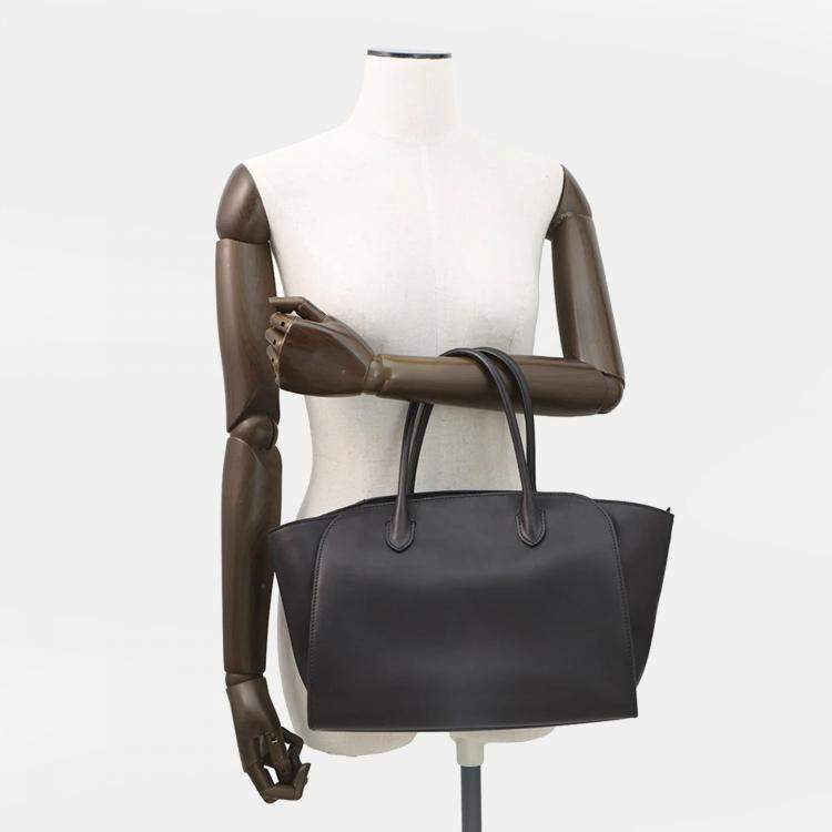 Pre Owned The Row Marlo Tote Black Calf Leather Size 12