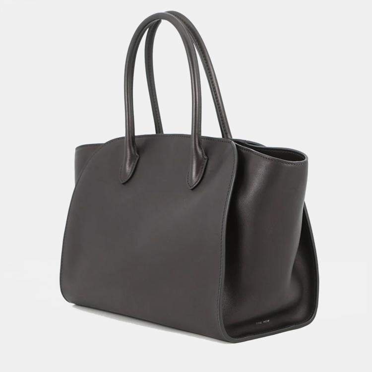 Pre Owned The Row Marlo Tote Black Calf Leather Size 12