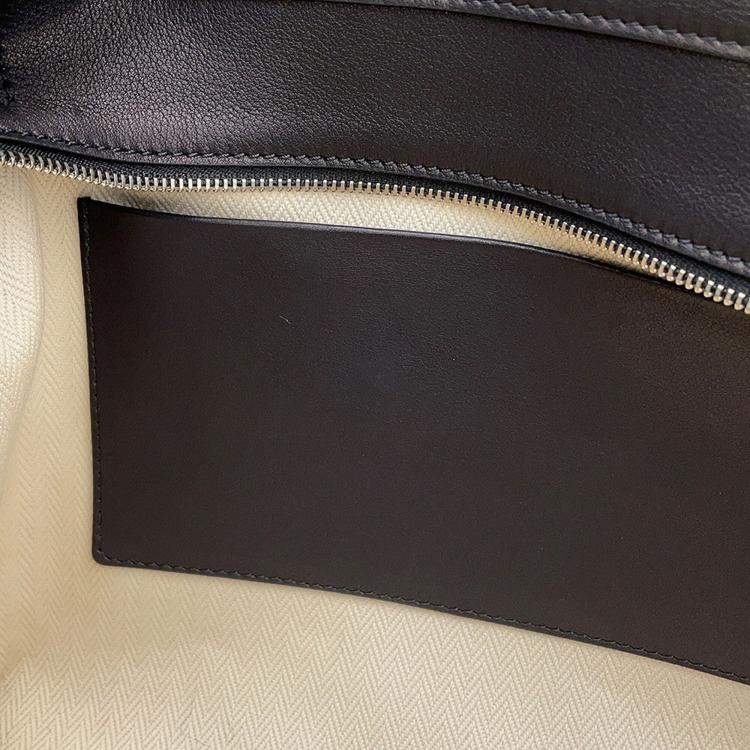 Pre Owned The Row Marlo Tote Black Calf Leather Size 12