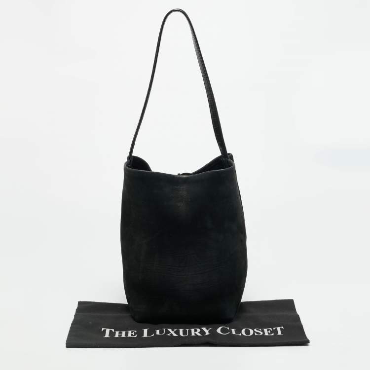 Pre Owned حقيبة يد توتس ذا رو شامواه أسود بارك N/S