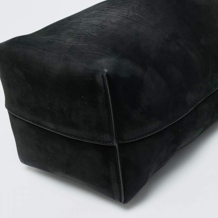 Pre Owned حقيبة يد توتس ذا رو شامواه أسود بارك N/S