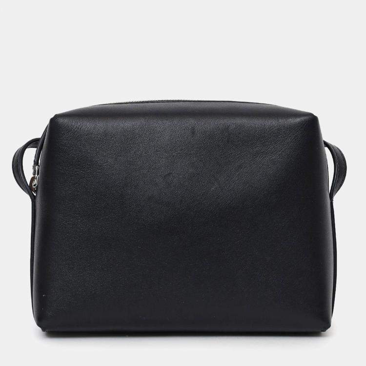 Pre Owned The Row Black Leather Regent Crossbody Bag